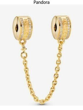 NEW Pandora Safety Chain Clip Bracelet Charm